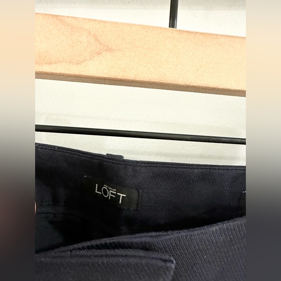 Loft Wide Leg Cropped Trousers Navy Size 0 - Picture 5 of 6